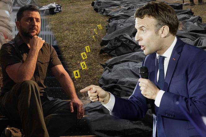 Macron nie wierzy w ludobójstwo w Ukrainie. Wybiela Rosjan? Te dwa narody są braćmi