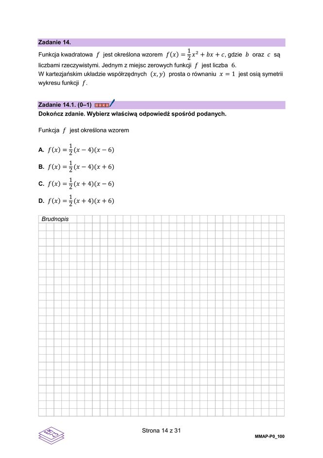 Matura poprawkowa  MATEMATYKA 2025- FORMUŁA 2023