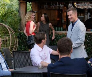 M jak miłość odc. 1887. Marcin (Mikołaj Roznerski), Olek (Maurycy Popiel), Jakub Karski (Krzysztof Kwiatkowski), Piotrek (Marcin Mroczek), Paweł (Rafał Mroczek)