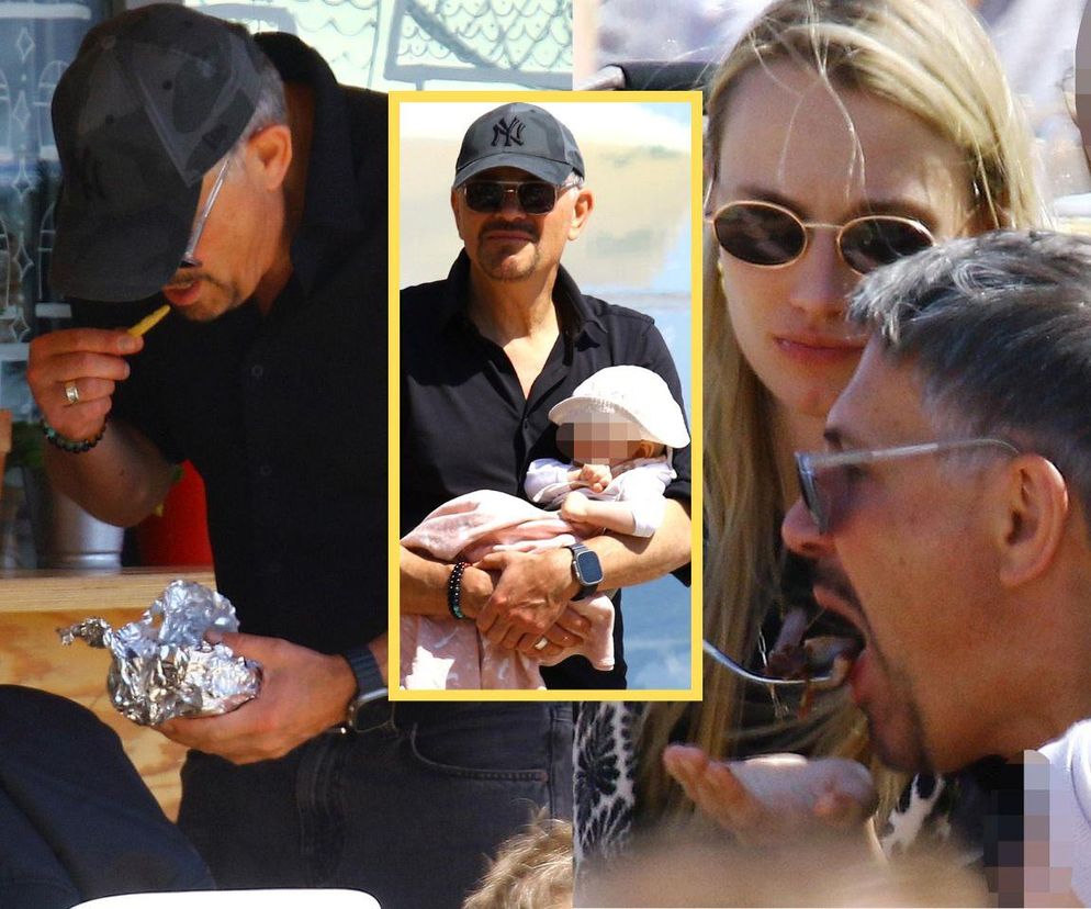 Krzysztof Ibisz z żoną i dziećmi w Sopocie