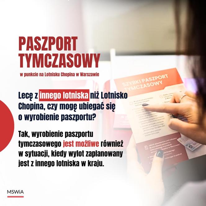 Pytania i odpowiedzi (Q&A) dotyczące szybkiego paszportu tymczasowego na Lotnisku Chopina