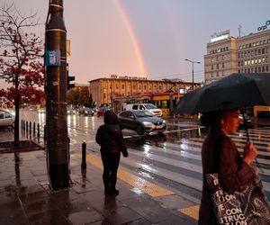 Burza i tęcza w Warszawie (30.10.2025)