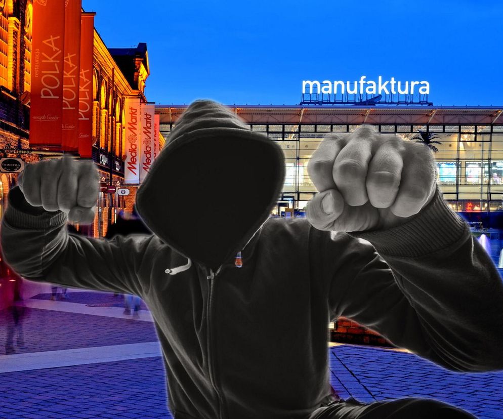 Dantejskie sceny w galerii w Łodzi! Poszukiwany przez policję mężczyzna wtargnął do restauracji.
