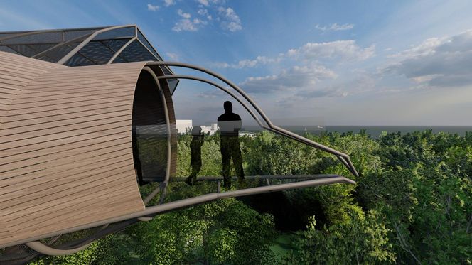 Projekt platformy widokowej typu Skywalk w Kołobrzegu