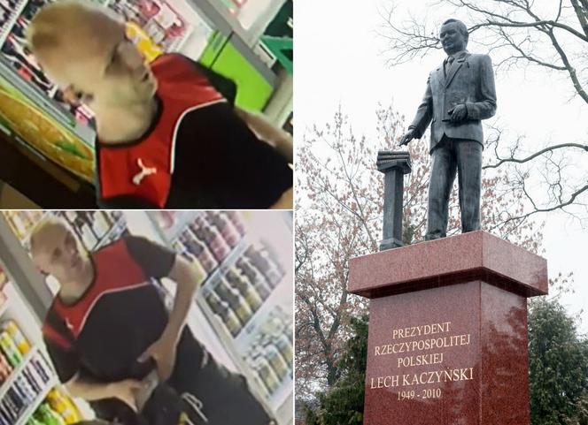 Pomnik Lecha Kaczyńskiego oblany farbą. Policja publikuje wizerunek poszukiwanego