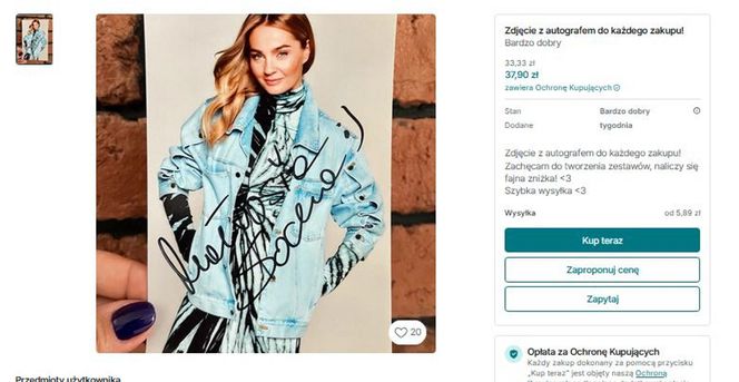 Małgorzata Socha handluje ubraniami 