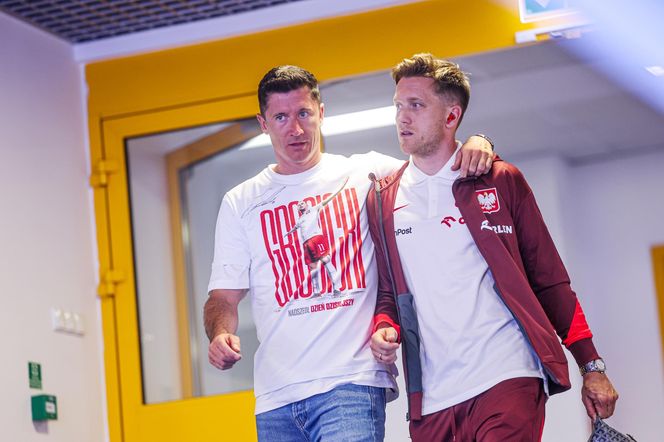 Robert Lewandowski na meczu Polska - Mołdawia