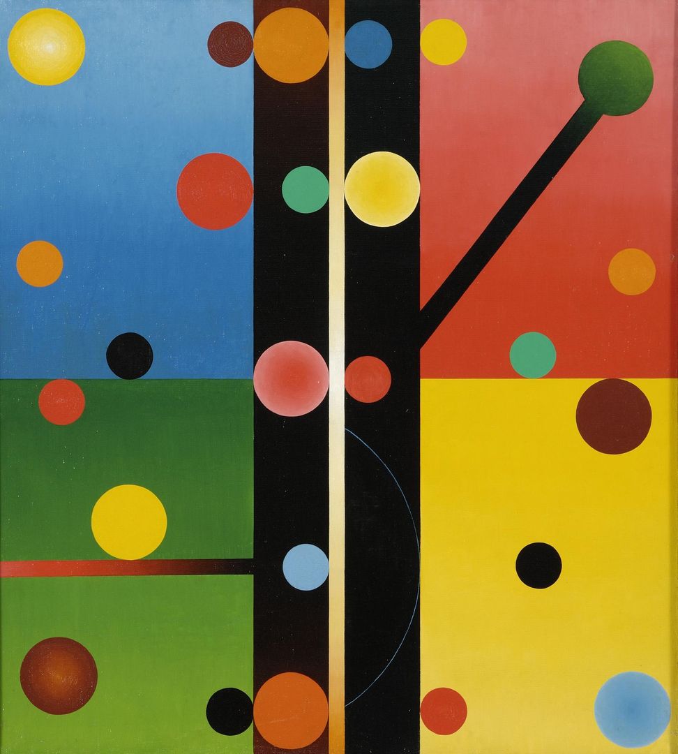 Leonhard Lapin, Kosmiczna maszyna, 1975, olej, płótno