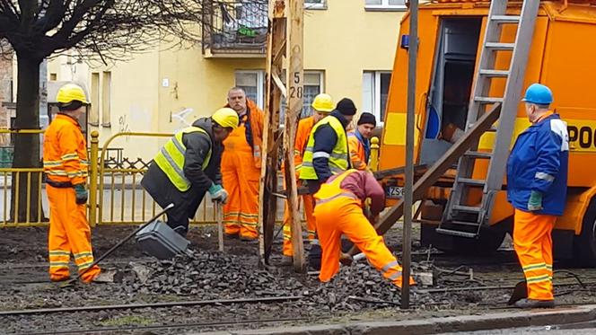 Wykolejenie tramwaju na ul. Dubois