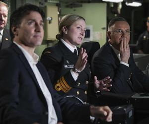 Prezydent RP Andrzej Duda i premier Kanady Justin Trudeau. Spotkanie z Premierem Kanady w bazie marynarki wojennej Canadian Forces Base Esquimalt