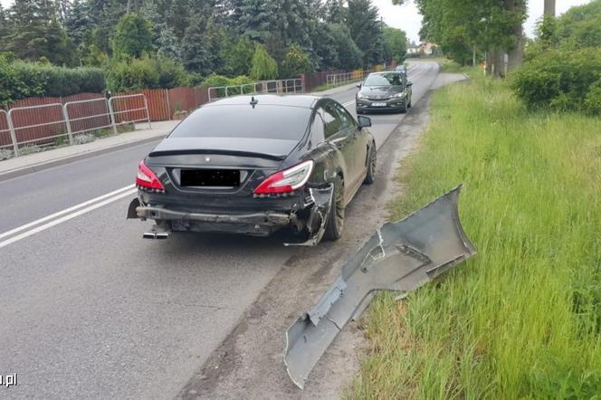 Wypadek w Jaworcach - zderzenie dwóch Mercedesów