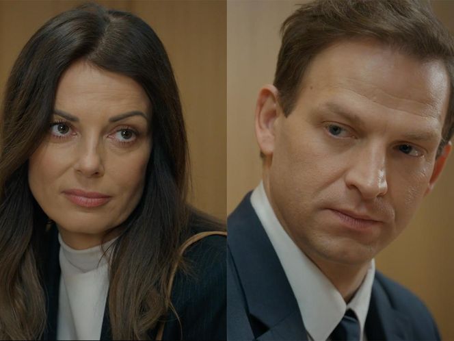 Barwy szczęścia, odcinek 3200: Łukasz (Michał Rolnicki), Kasia (Katarzyna Glinka) 