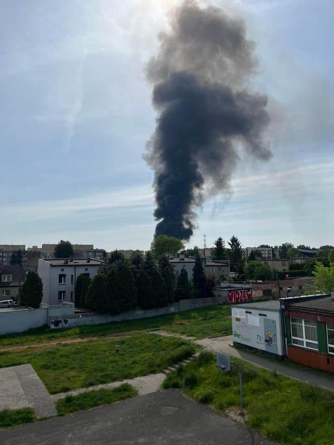 Pożar składowiska odpadów w Siemianowicach Śląskich