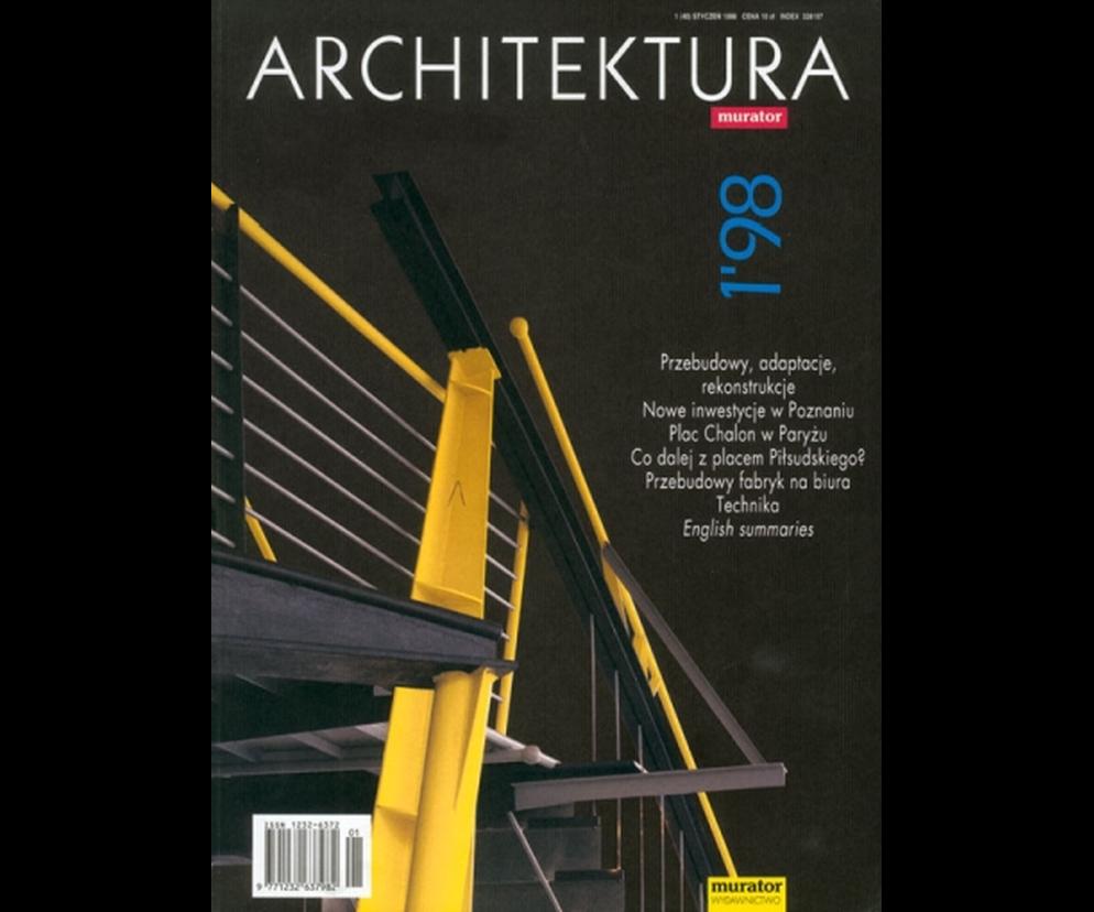 Okładka Miesięcznik Architektura 01/1998