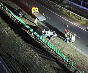 Dachowanie na S8. Jedna osoba trafiła do szpitala