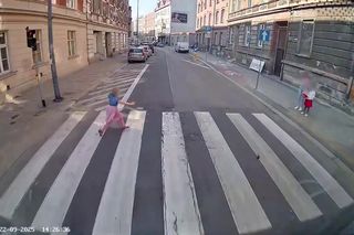 5-latka wbiegła pod autobus. Szokujące nagranie. Tylko refleks kierowcy zapobiegł tragedii