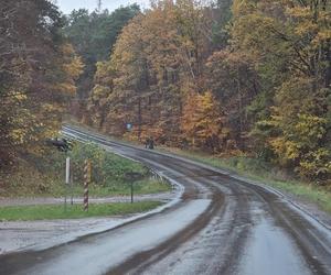 Wypadek w pobliżu Konotopu - wojskowa ciężarówka w rowie 