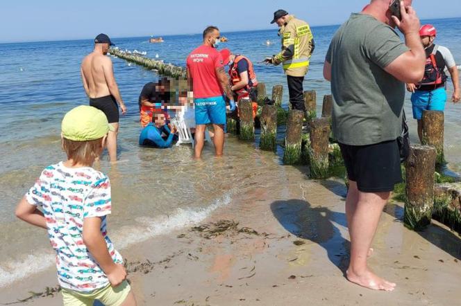 Kołobrzeg. Pręt przebił nogę kąpiącej się kobiecie. Usunęli go dopiero w szpitalu! 