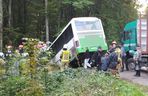 Wypadek w powiecie puckim. Autobusem jechali uczniowie