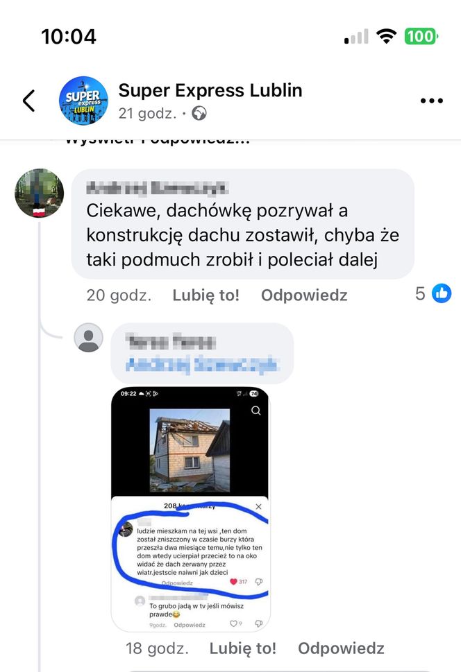 Dom we wsi Wyryki zniszczony przez burzę, a nie drona? Bzdura!