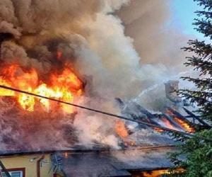 Pożar baraku pracowniczego na Bugaju w Starachowicach