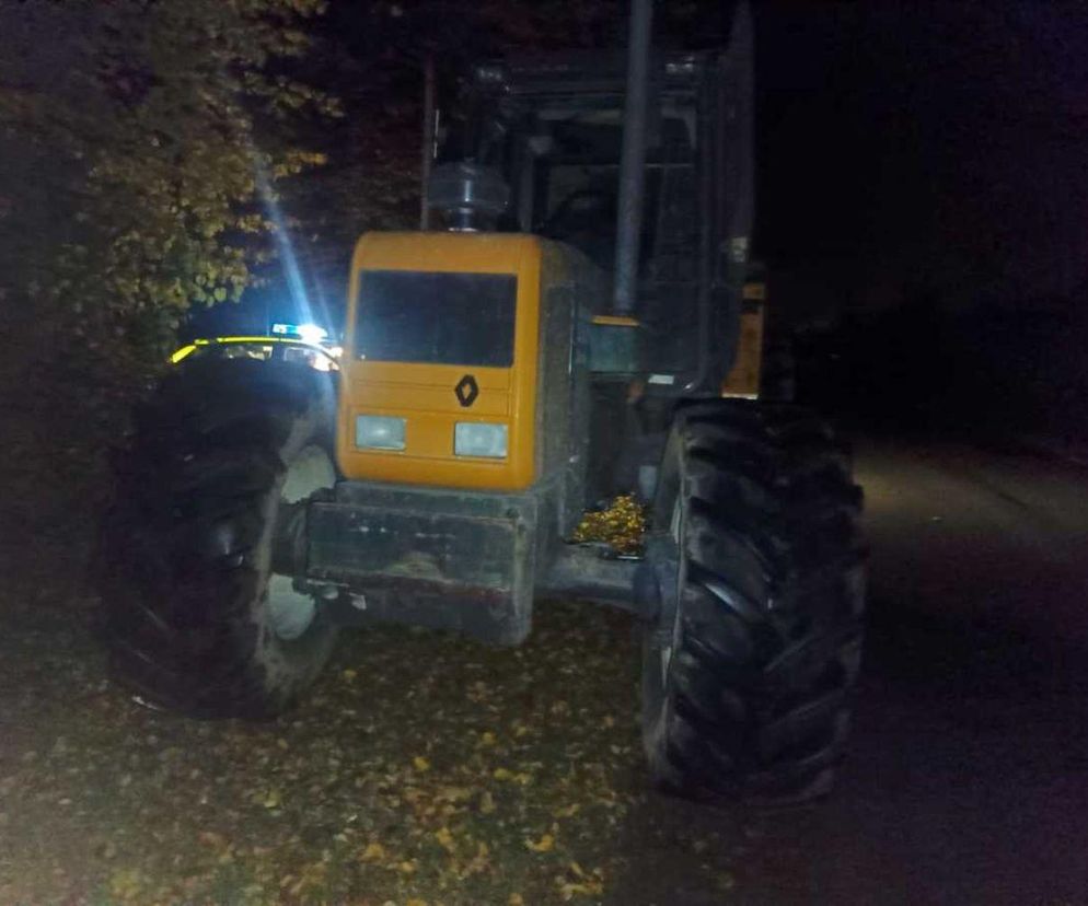 Ukradli dziadkowi traktor i pojechali na dyskotekę. Nocny rajd 16-latków zakończony zatrzymaniem