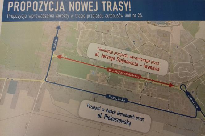Propozycja nowej trasy dla linii 25