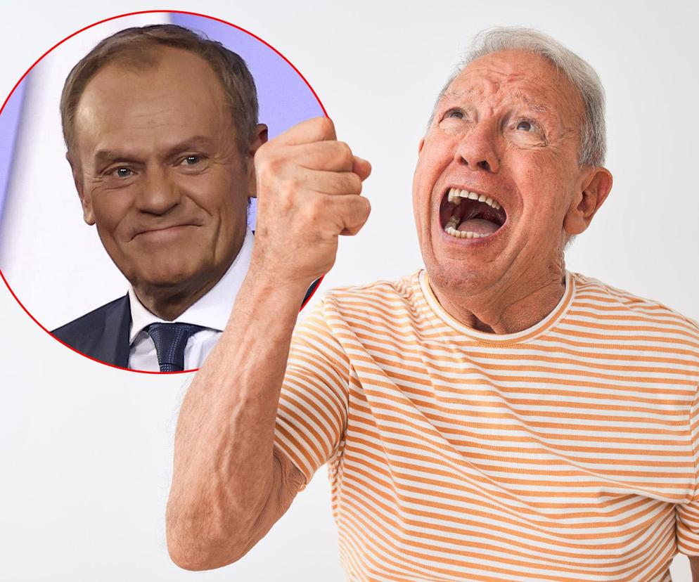 Tusk i wsciekly emeryt