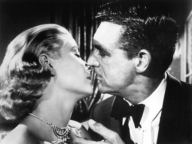 Grace Kelly i Cary Grant na planie filmu Złodziej w hotelu