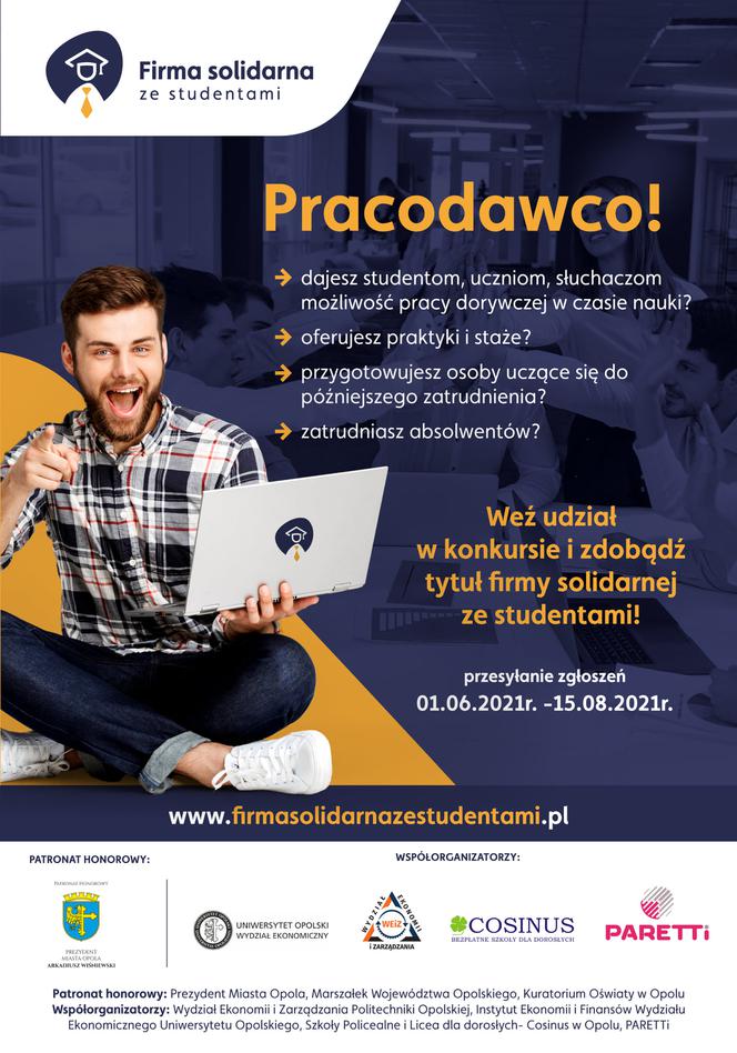 Firma solidarna ze studentami. Trwa konkurs dla przedsiębiorców pomagającym studentom