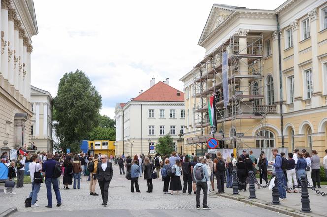 Protest studentów Uniwersytetu Warszawskiego w obronie Palestyny