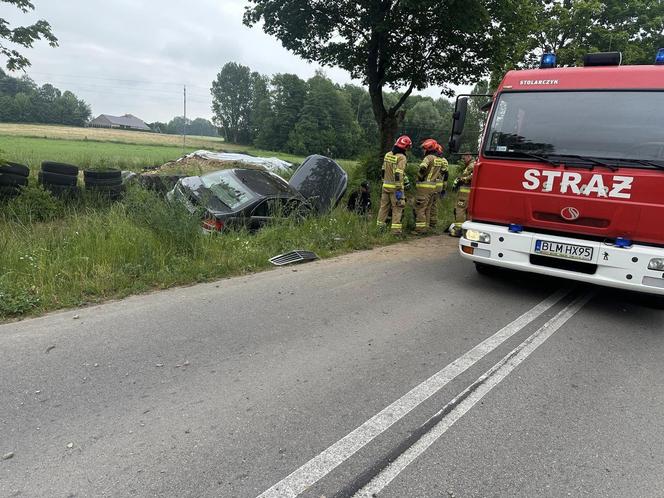 Wypadek na trasie Wizna - Jedwabne pod Łomżą! Jedna osoba trafiła do szpitala