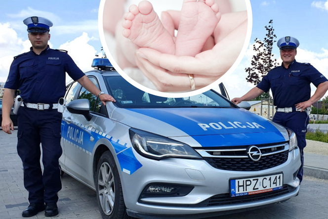 Piaseczno. Policjanci eskortowali do szpitala rodzącą kobietę