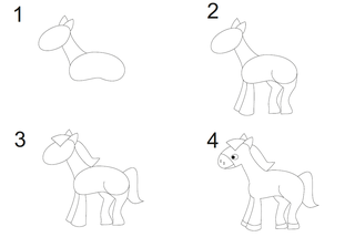 Jak narysować konia? Przykładowy szkic konia