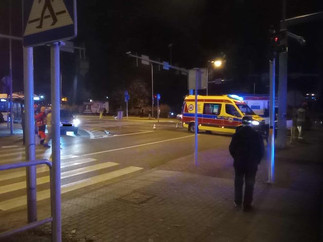 Wypadek na skrzyżowaniu ulic Wernera i Malczewskiego