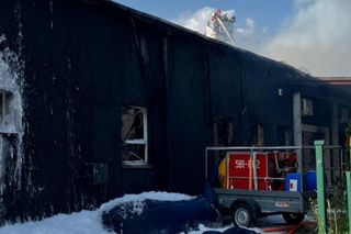Pożar hali w Czerwionce-Leszczynach