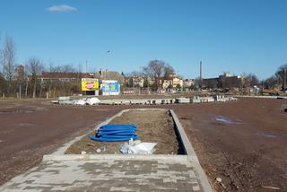 Budowa ronda na skrzyżowaniu Szybowników z Wolińską w Lesznie