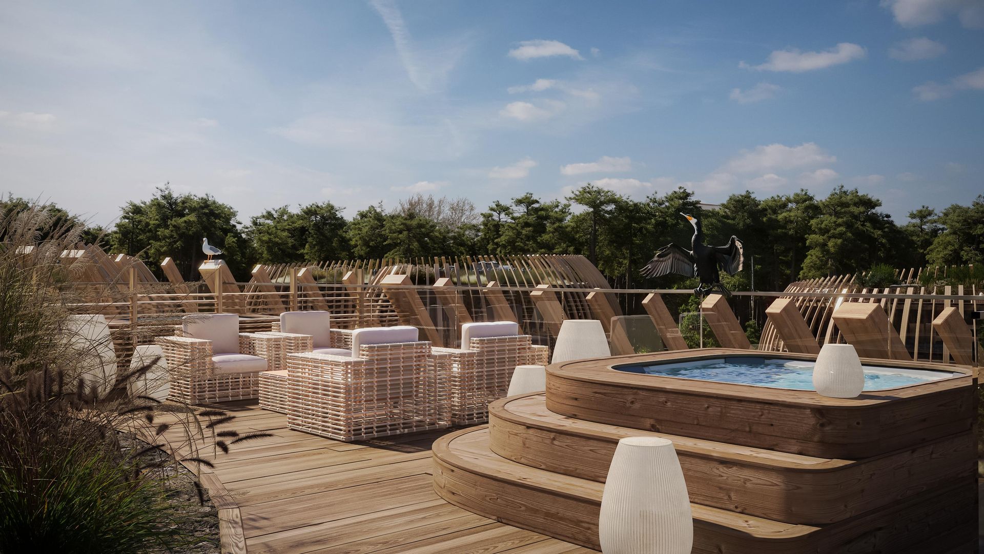 Kompleks dziewięciu apartamentowo-hotelowych pawilonów na Wyspie Sobieszewskiej