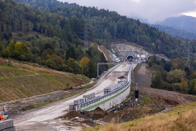 Budowa S1 Przybędza - Milówka, październik 2024