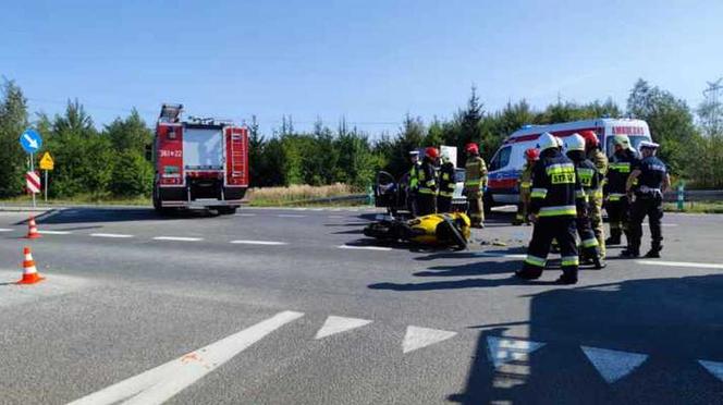 Wypadek na DW 975 w Dębinie Łętowskiej