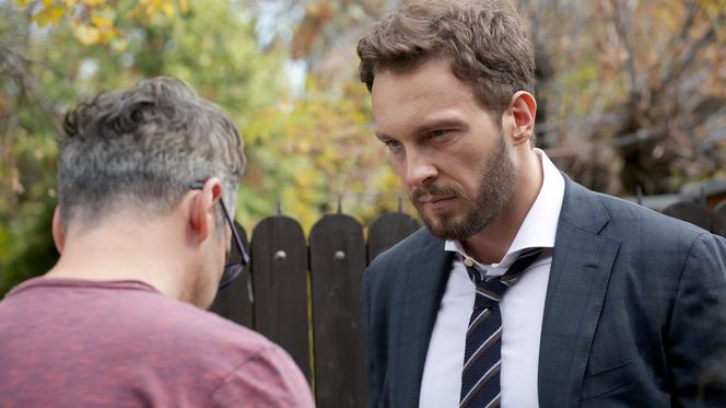 M jak miłość odc. 1482. Leszek Krajewski (Sławek Uniatowski), Michał Ostrowski (Paweł Deląg)