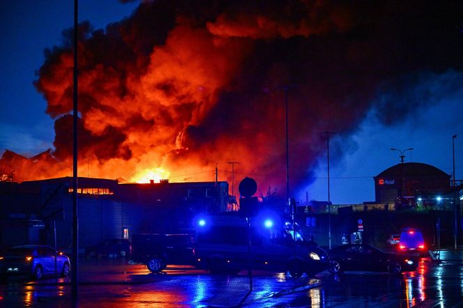 Pożar hali w Mińsku Mazowieckim