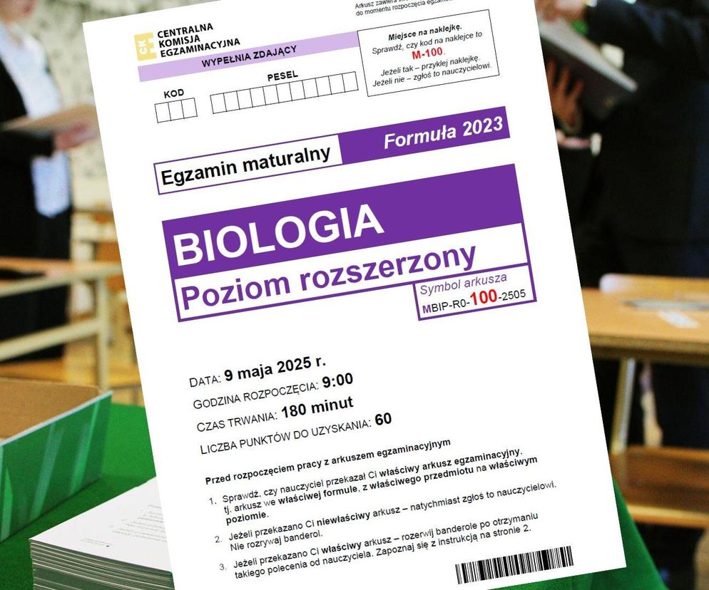 Matura 2025: BIOLOGIA. Odpowiedzi, arkusze cke już do ściągnięcia RELACJA NA ŻYWO 9 maja