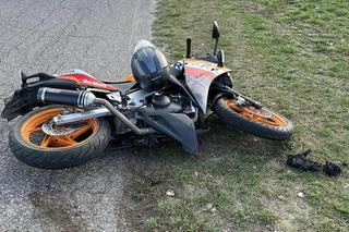 Kolizja motocyklisty z psem