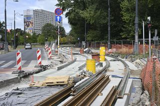 Remont torowiska na ul. Marszałkowskiej (sierpień 2025)