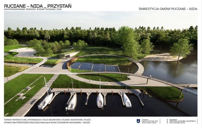 Przystań żeglarska w Rucianem-Nidzie [WIZUALIZACJE]