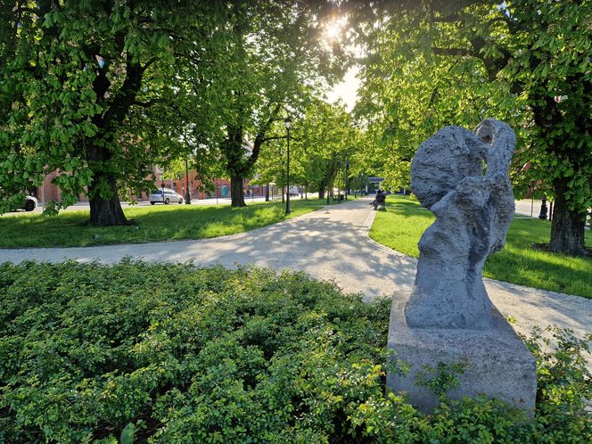 Plac Kościeleckich rozkwita na wiosnę. Bydgoszczanie chętnie wybierają go na spacer