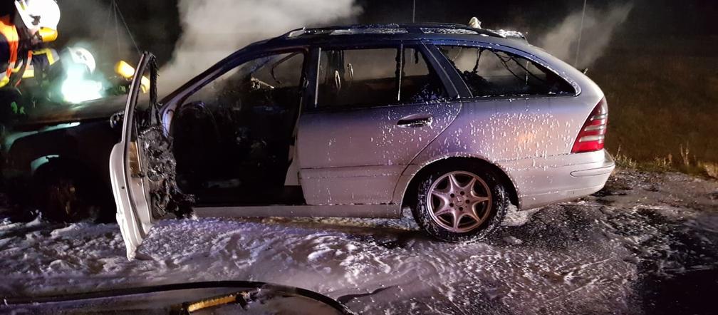 Mercedes PŁONĄŁ na autostradzie A4