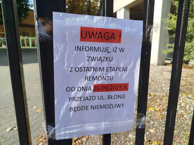 Roboty drogowe na ulicy Błonie w Siedlcach