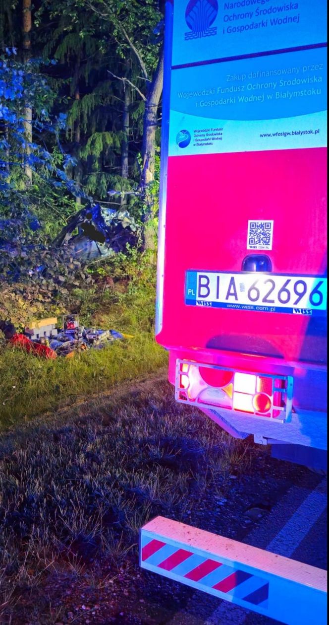 Kierowca seata nie żyje. Auto roztrzaskało się na drzewie. Tragiczny wypadek na DK 65